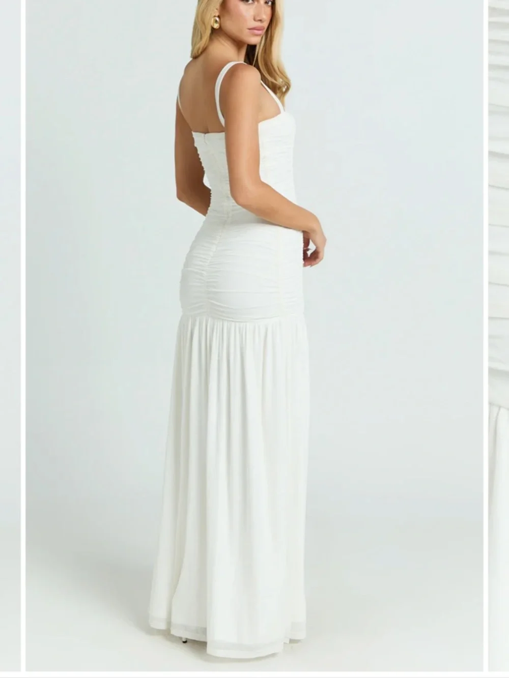 Showpo Cardi Maxi Dress - White - Picture 5 of 6
